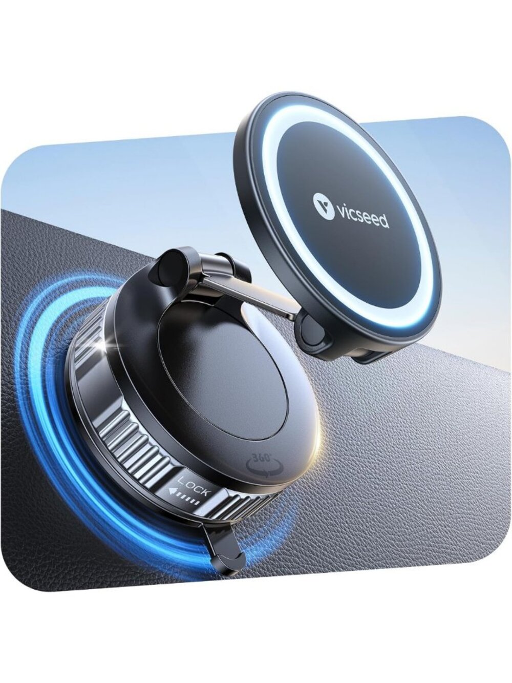 MagSafe Car Mount - Upgraded 98LBS Strong Suction, Secure & Durable Design